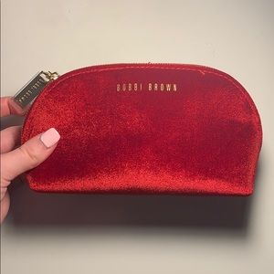 Red velvet makeup bag